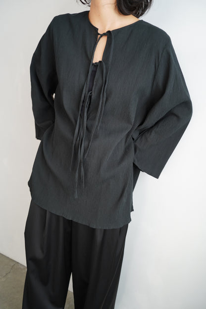 Ripple Cape Top / BLACK