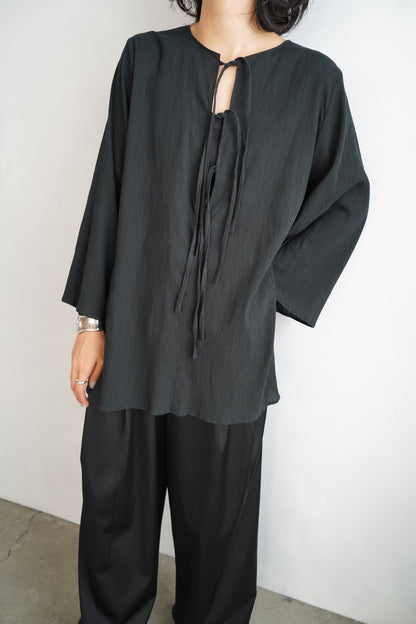 Ripple Cape Top / BLACK