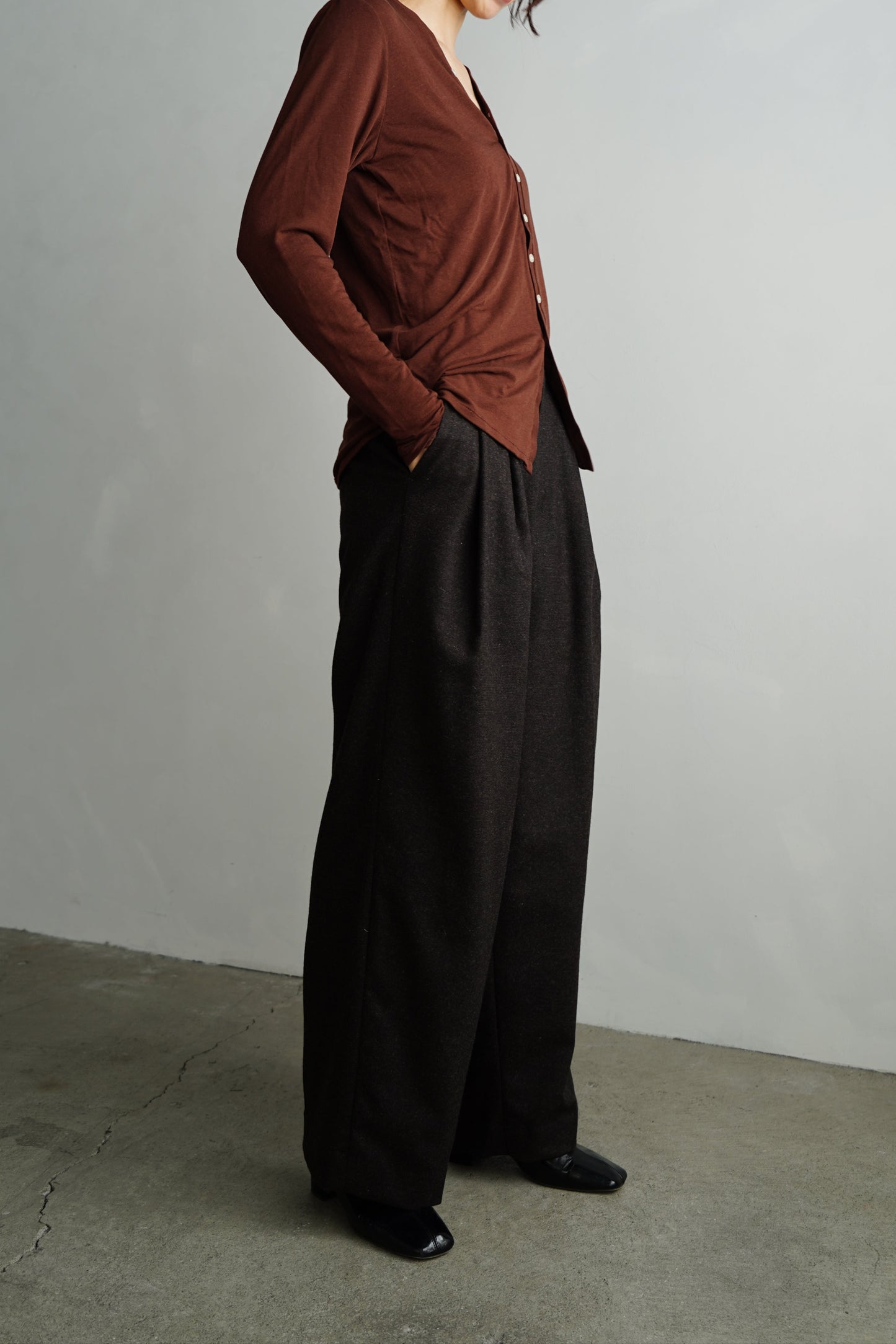 Powdery Cardigan / BROWN -10月24日発送-