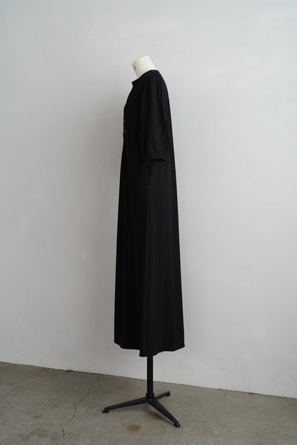【期間限定販売】Rib Henley Onepiece / BLACK -7月6-10日発送 -
