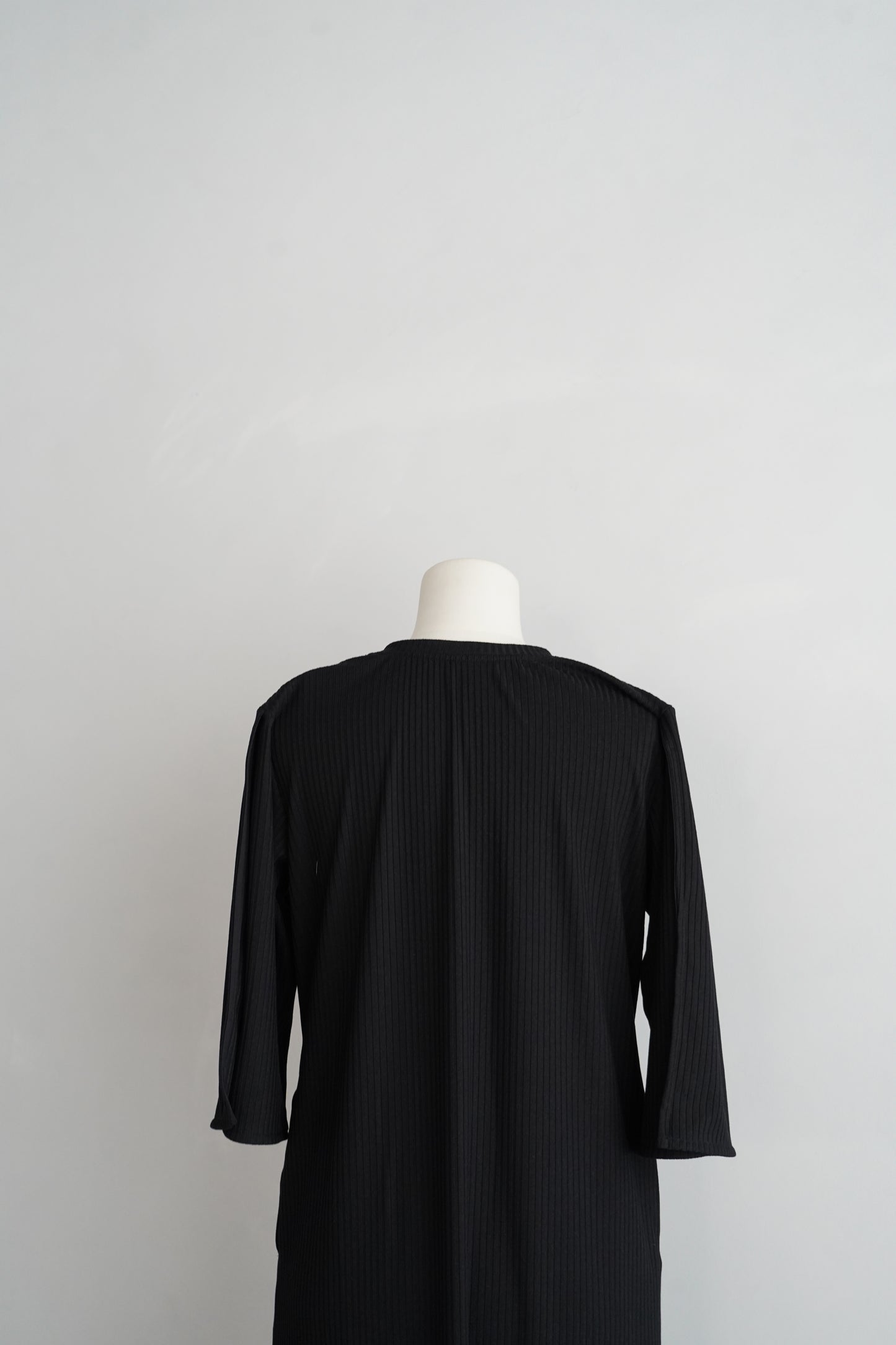 【期間限定販売】Rib Henley Onepiece / BLACK -7月6-10日発送 -