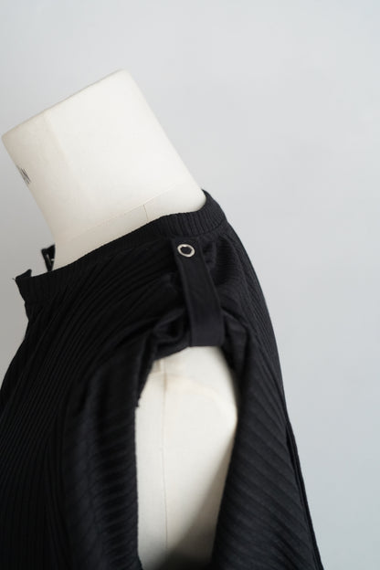 【期間限定販売】Rib Henley Onepiece / BLACK -7月6-10日発送 -
