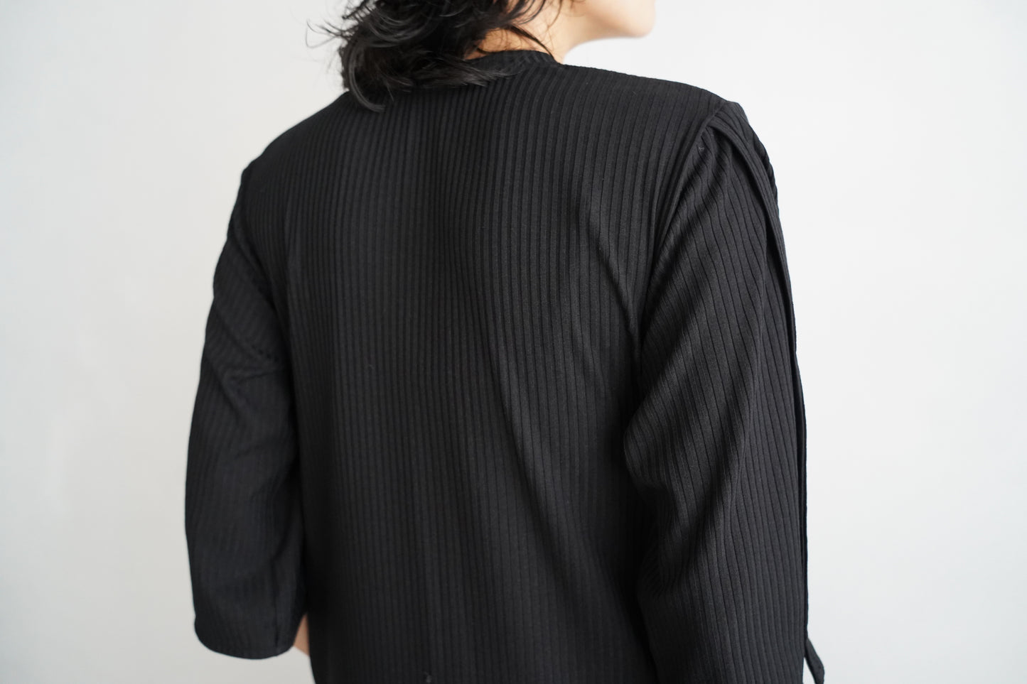 【期間限定販売】Rib Henley Onepiece / BLACK -7月6-10日発送 -