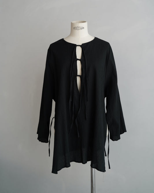 Ripple Cape Top / BLACK