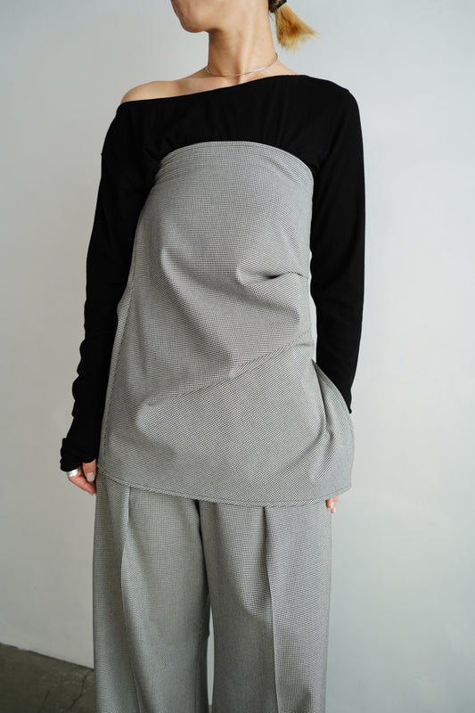 Patterned Bustier / BLACKWHITE -10月20-25日発送-
