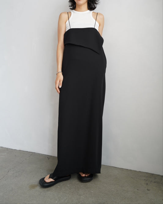 Layered Cami Dress / BLACK -6月25-30日発送-