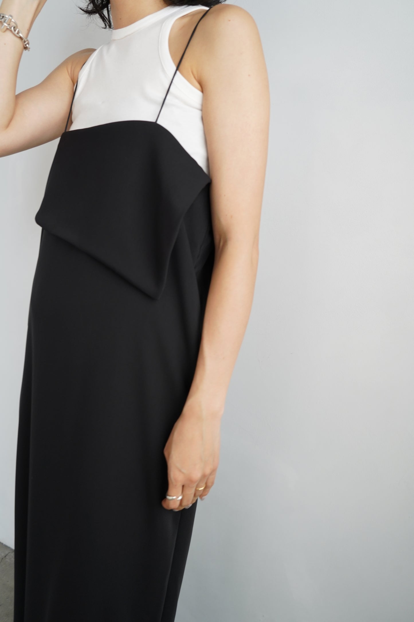 Layered Cami Dress / BLACK -6月25-30日発送-
