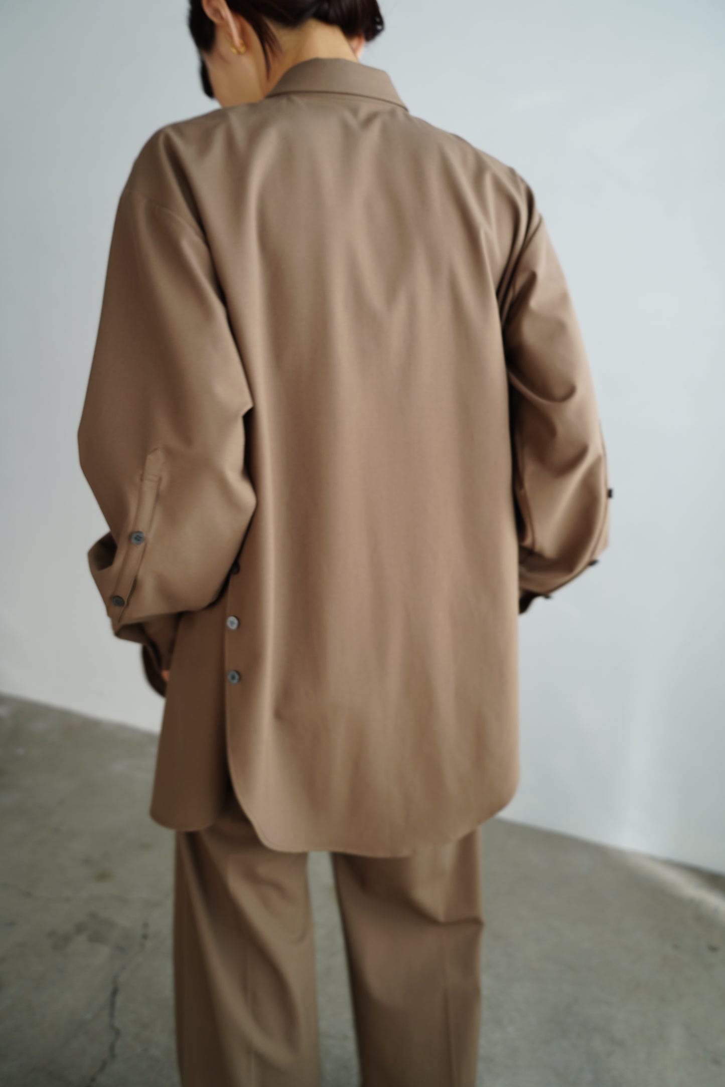 Side Button Shirts / BROWN -10月17日発送-