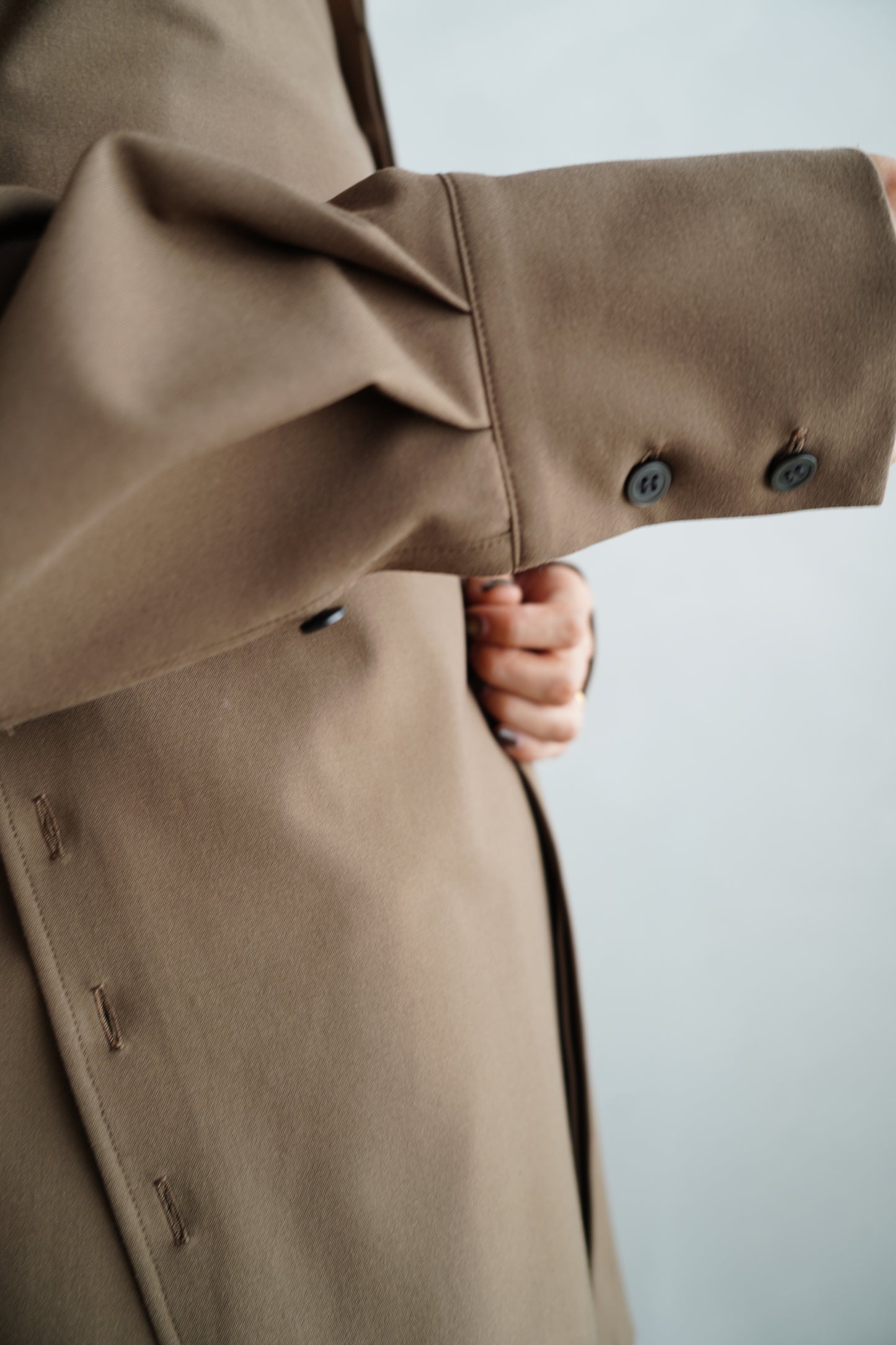 Side Button Shirts / BROWN -10月17日発送-