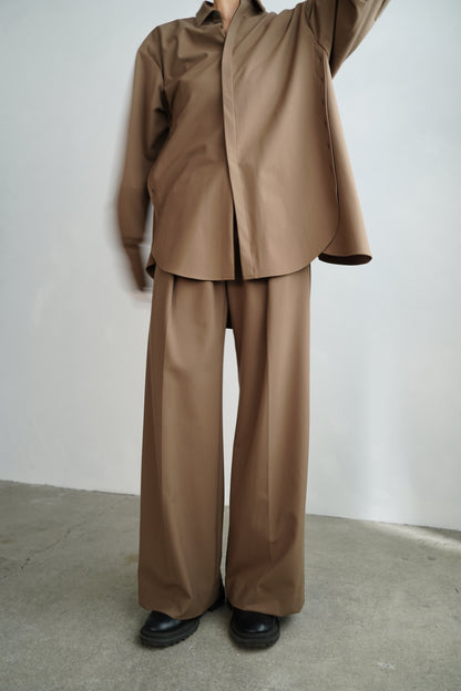 Wide Straight Pants / BROWN -10月17日発送-