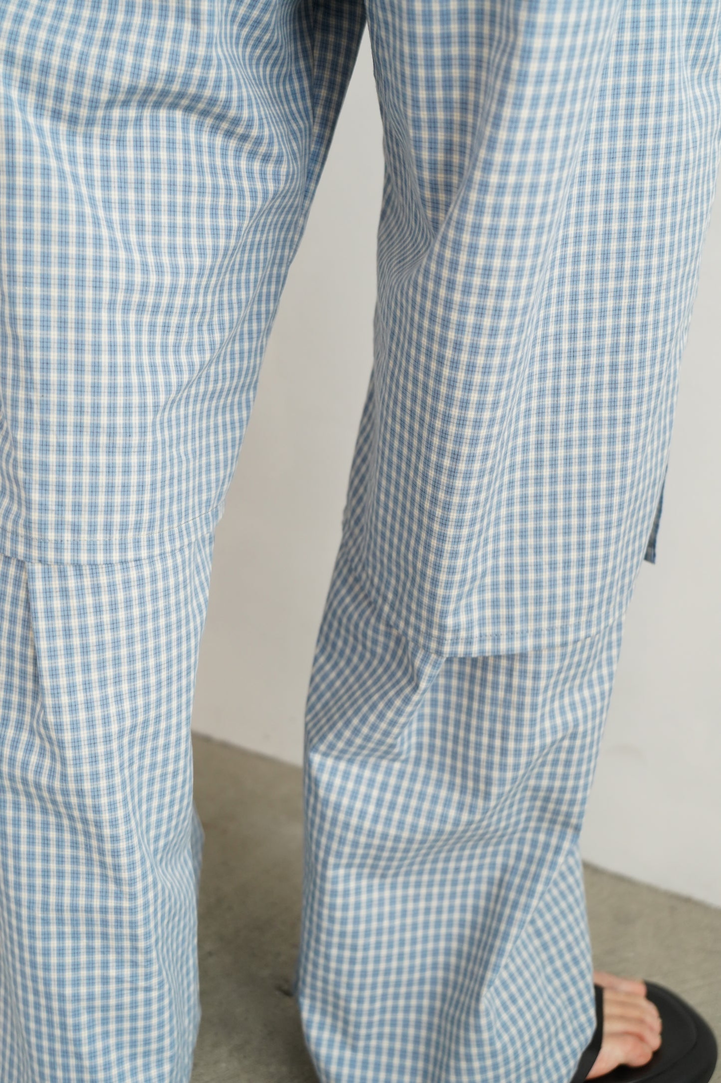 Double Layer Check Pants / BLUEWHITE -6月25-30日発送-