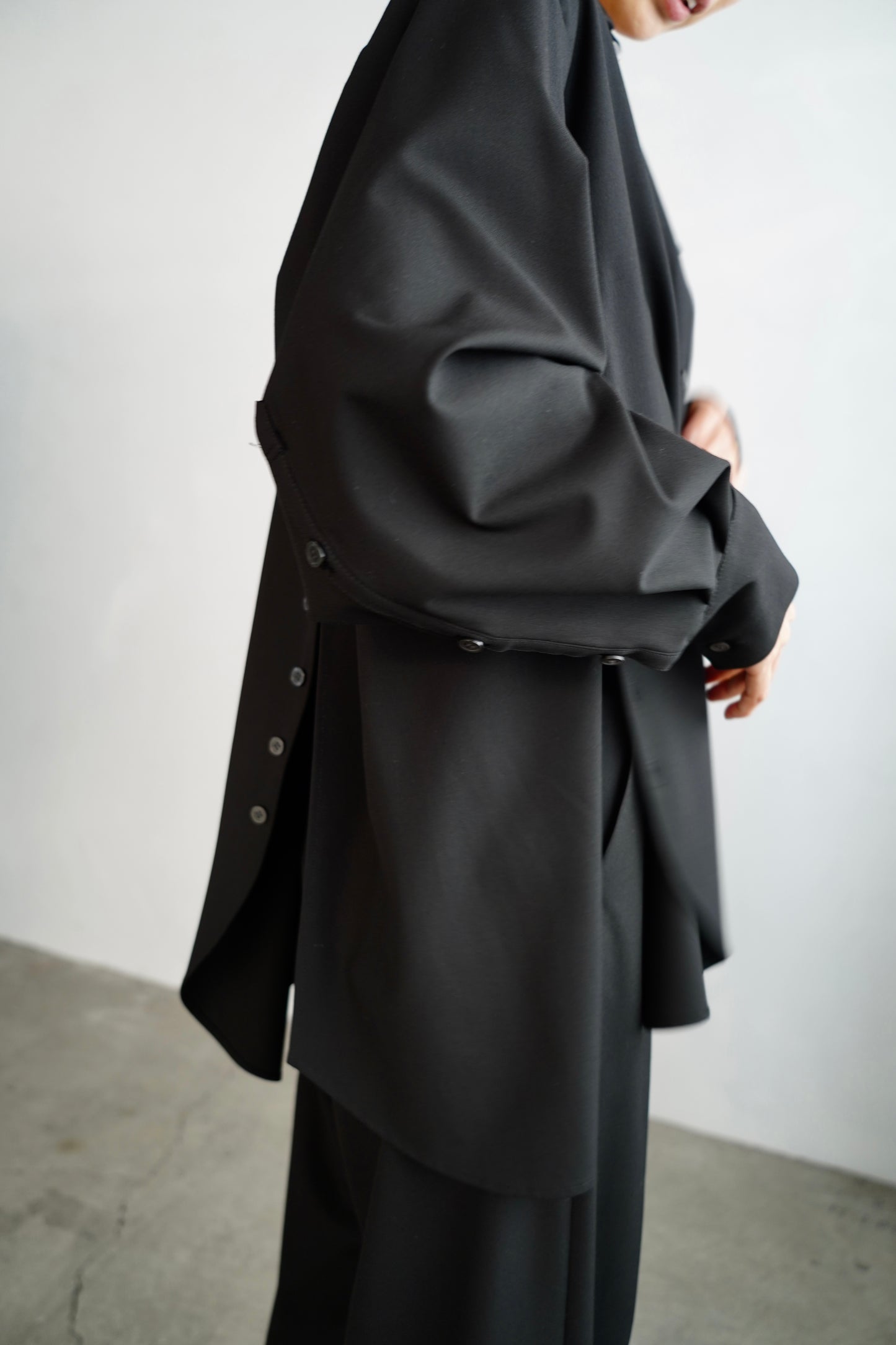 Side Button Shirts / BLACK -10月17日発送-