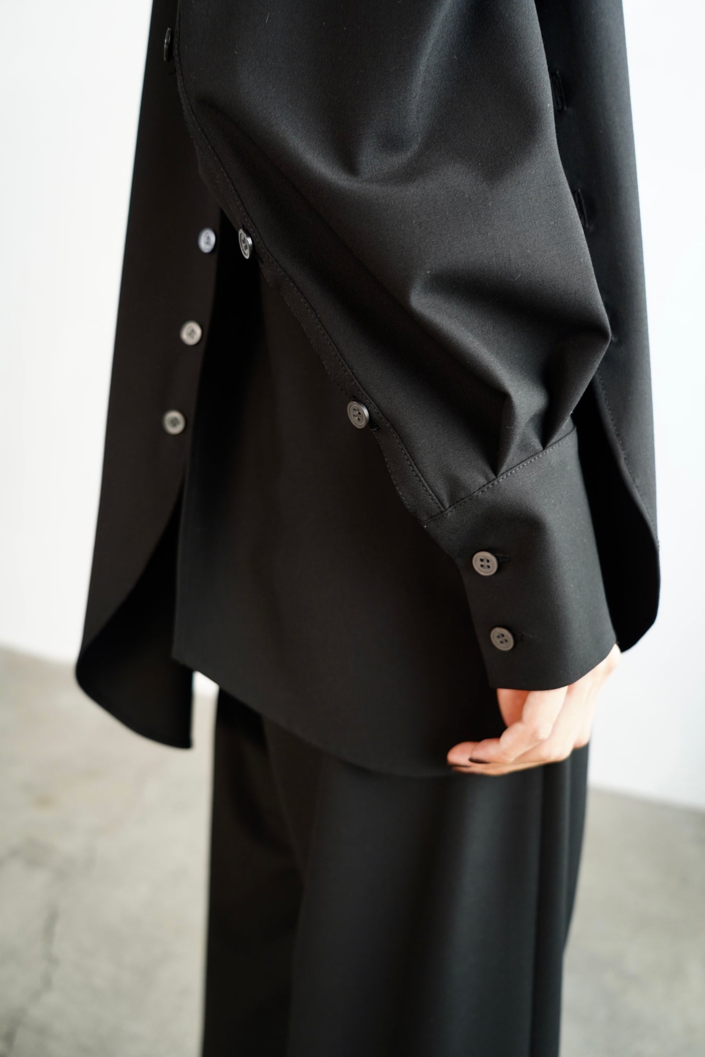 Side Button Shirts / BLACK -10月17日発送-