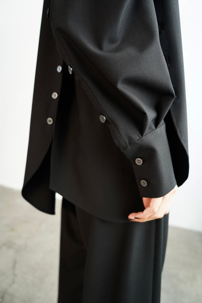 Side Button Shirts / BLACK -10月17日発送-