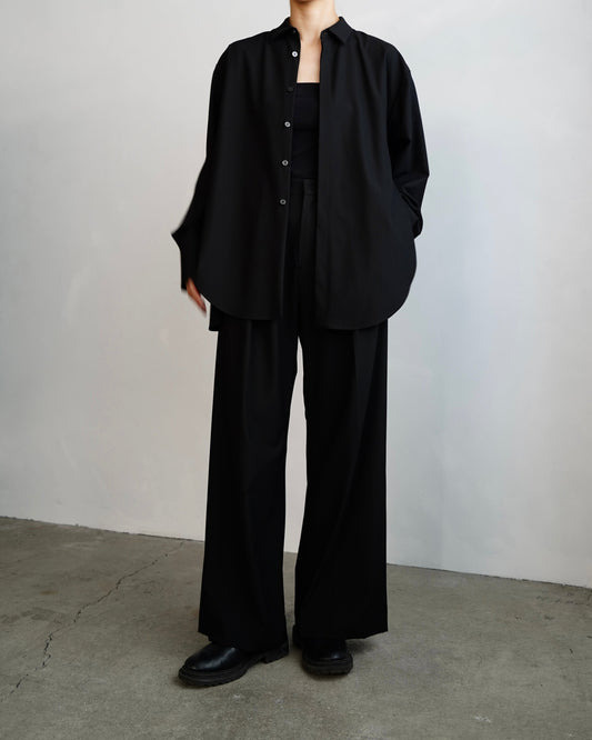 Side Button Shirts / BLACK -10月17日発送-