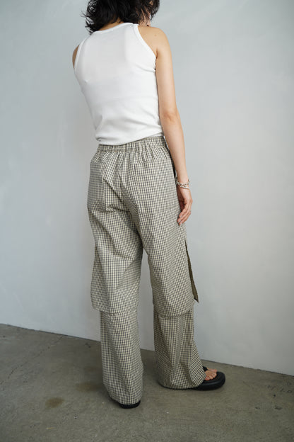 Double Layer Check Pants / BLACKIVORY -6月25-30日発送-