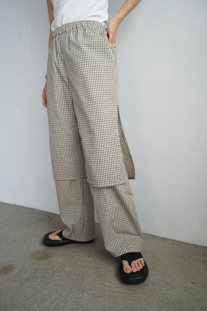 Double Layer Check Pants / BLACKIVORY -6月25-30日発送-