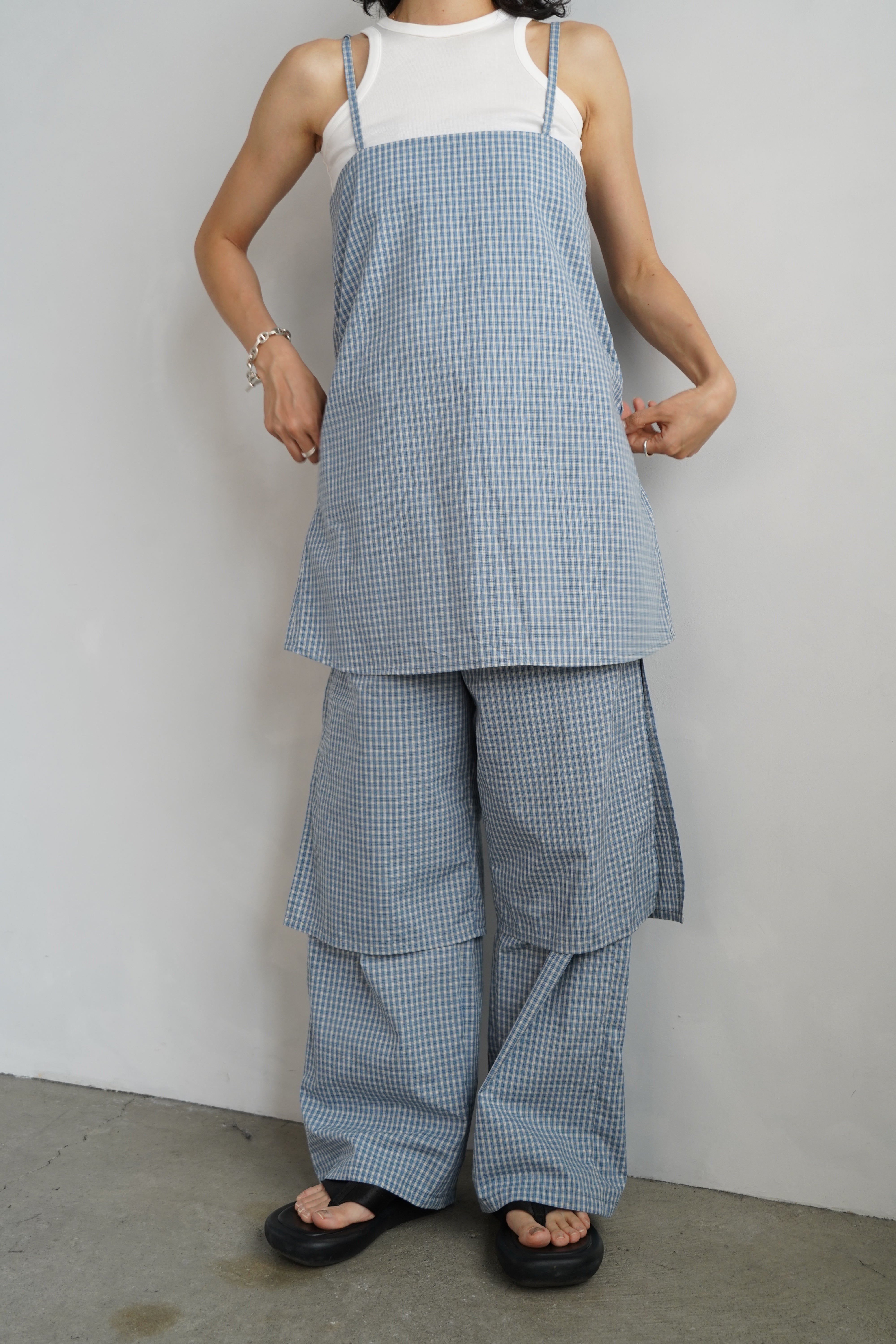 Check Cami / BLUEWHITE – &her