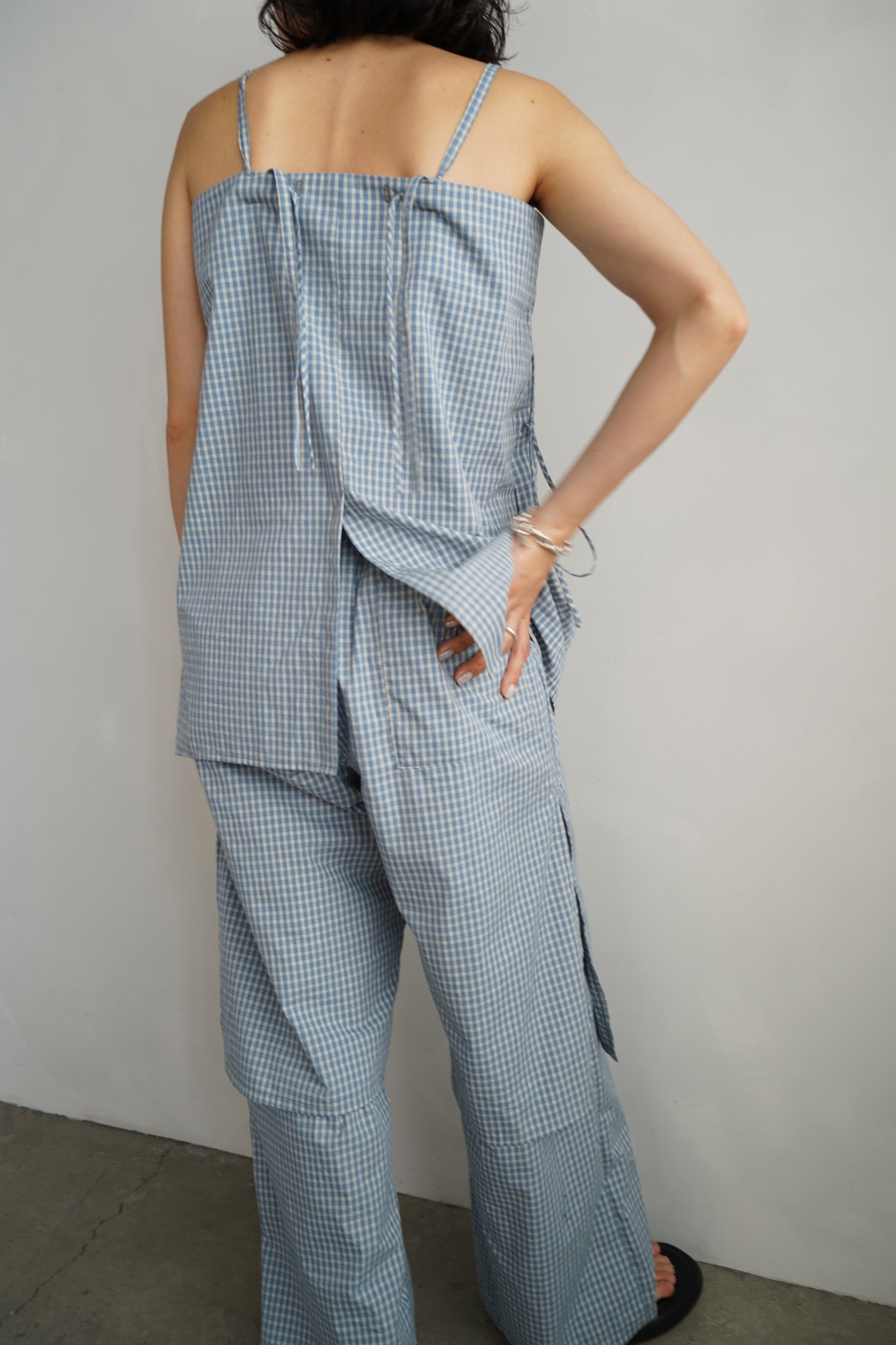 Check Cami / BLUEWHITE -6月25-30日発送-