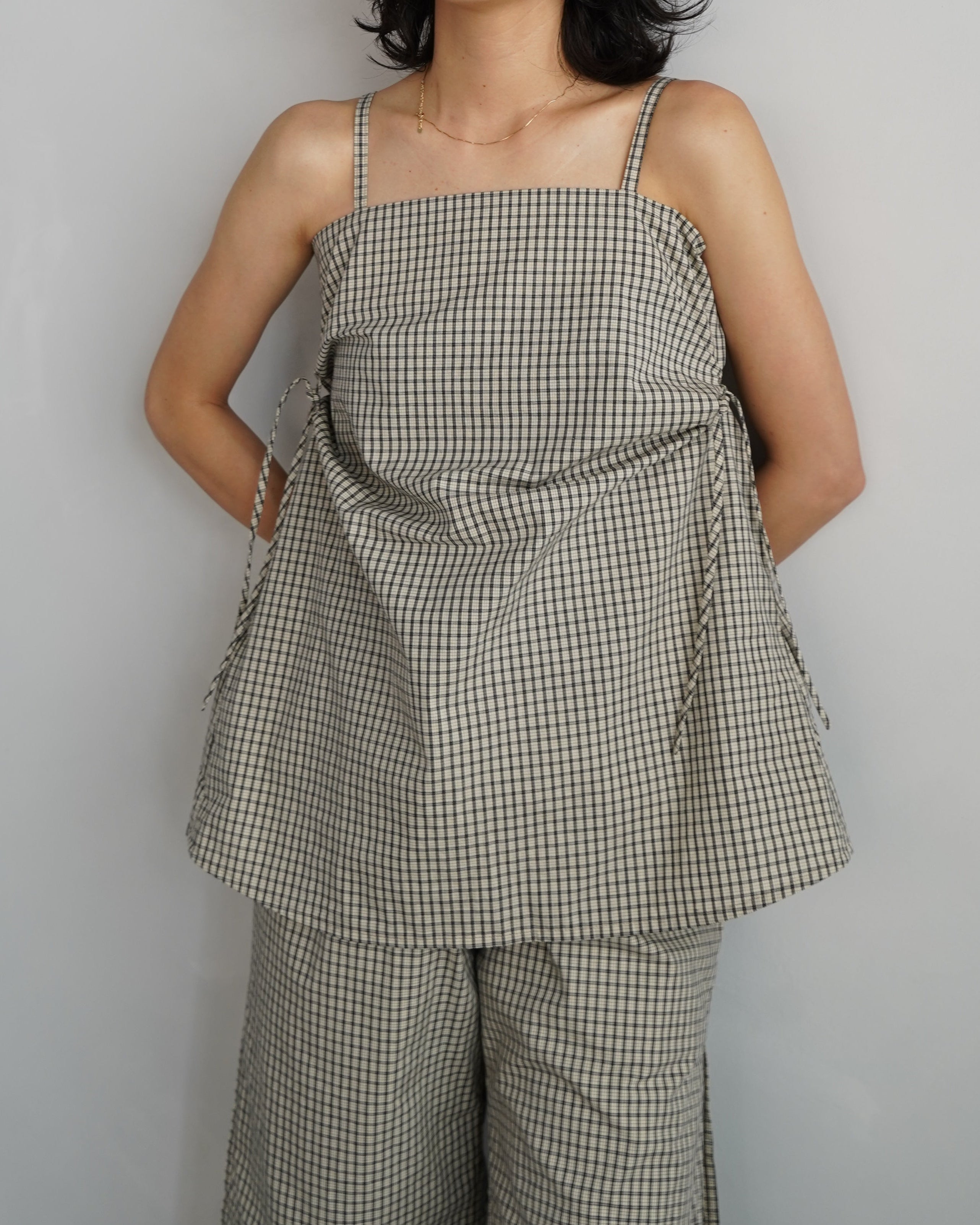 トップス &her Check Cami BLACKIVORY Check Cami / BLACKIVORY – &her