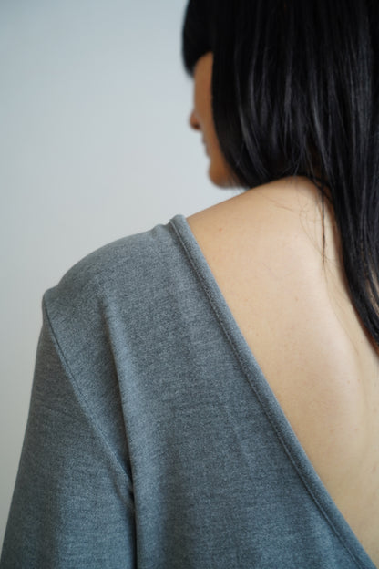 Backopen Bodysuit / GRAY -9月30日発送-