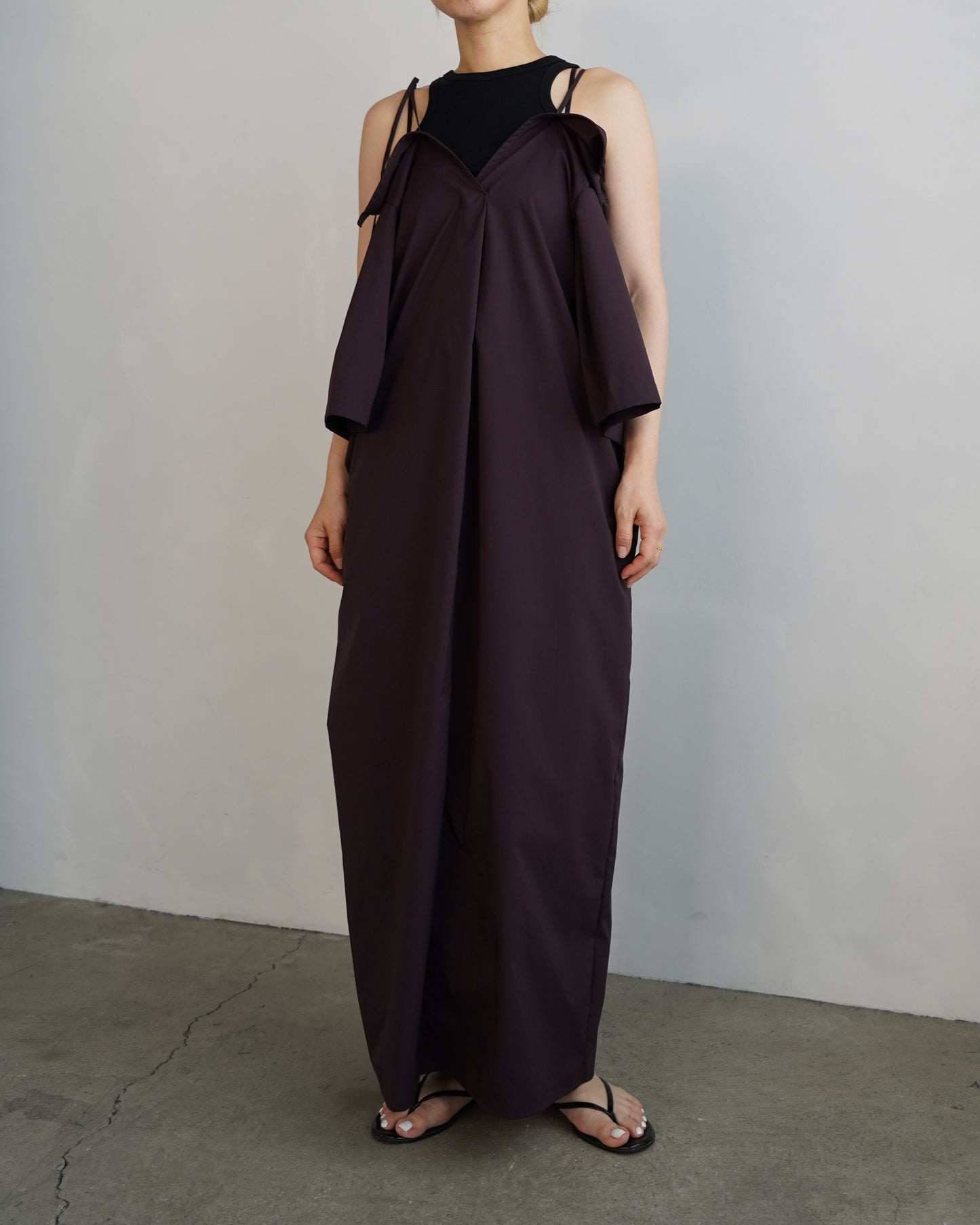 Typewriter Arrange Dress / BROWN -6月25-30日発送-