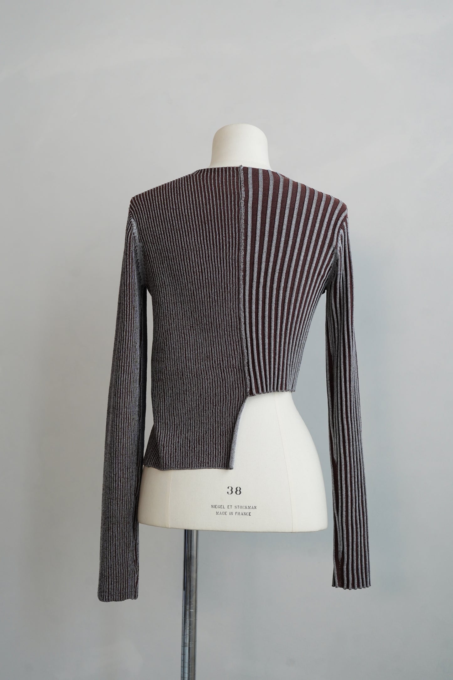 【Restock】Two-Tone Knit Cardigan / BLUEBROWN -11月25-30日発送-