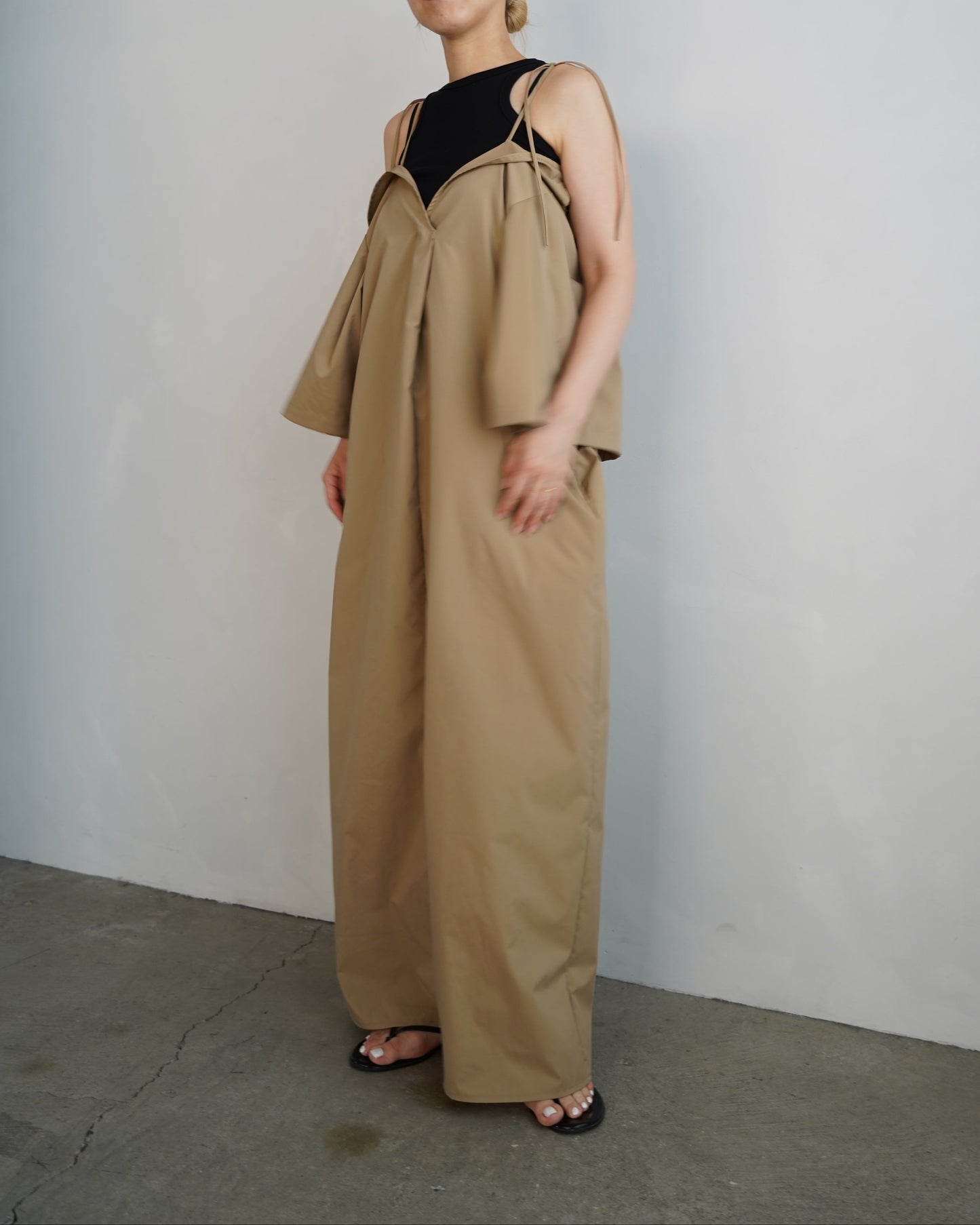 Typewriter Arrange Dress / BEIGE -6月25-30日発送-