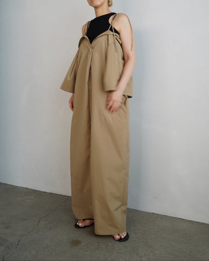 Typewriter Arrange Dress / BEIGE -6月25-30日発送-