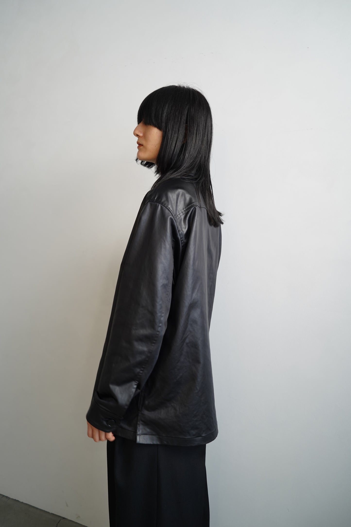 Ecoleather Jacket / BLACK -10月5-10日発送-