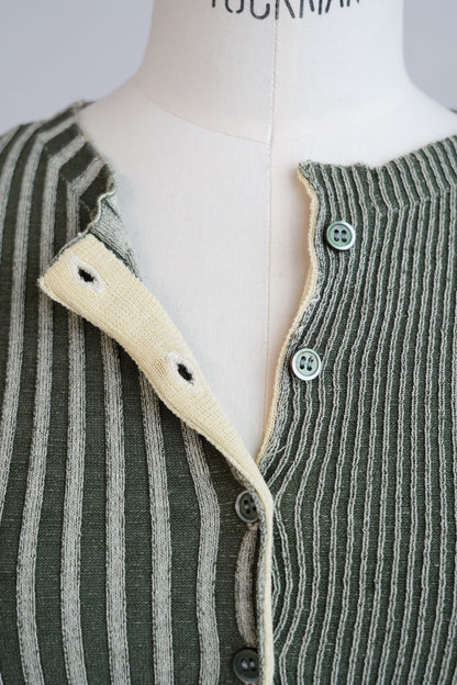 【Restock】Two-Tone Knit Cardigan / KHAKIYEL -11月25-30日発送-