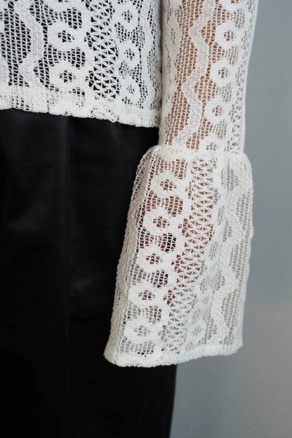 Lace cardigan / WHITE -10月10-15日発送-