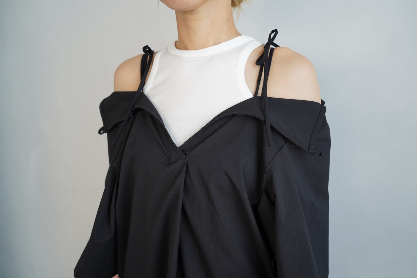 Typewriter Arrange Dress / BLACK -6月25-30日発送-