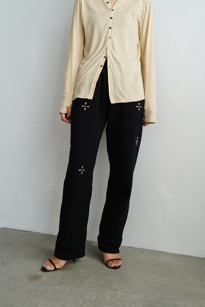 Bijou Sweat Pants / BLACK -11月22日発送-