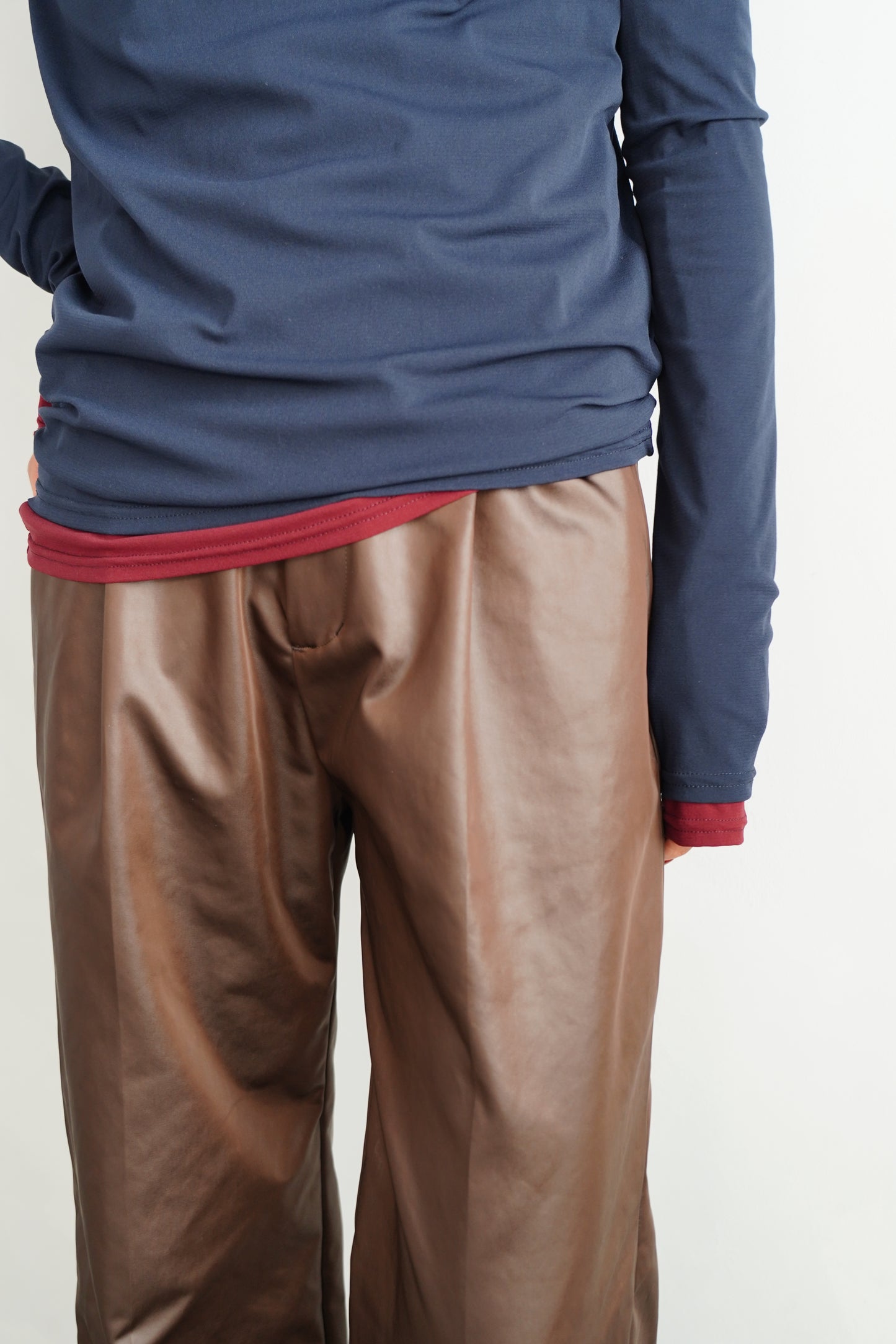 Arti Leather Pants / BROWN -10月25-31日発送-