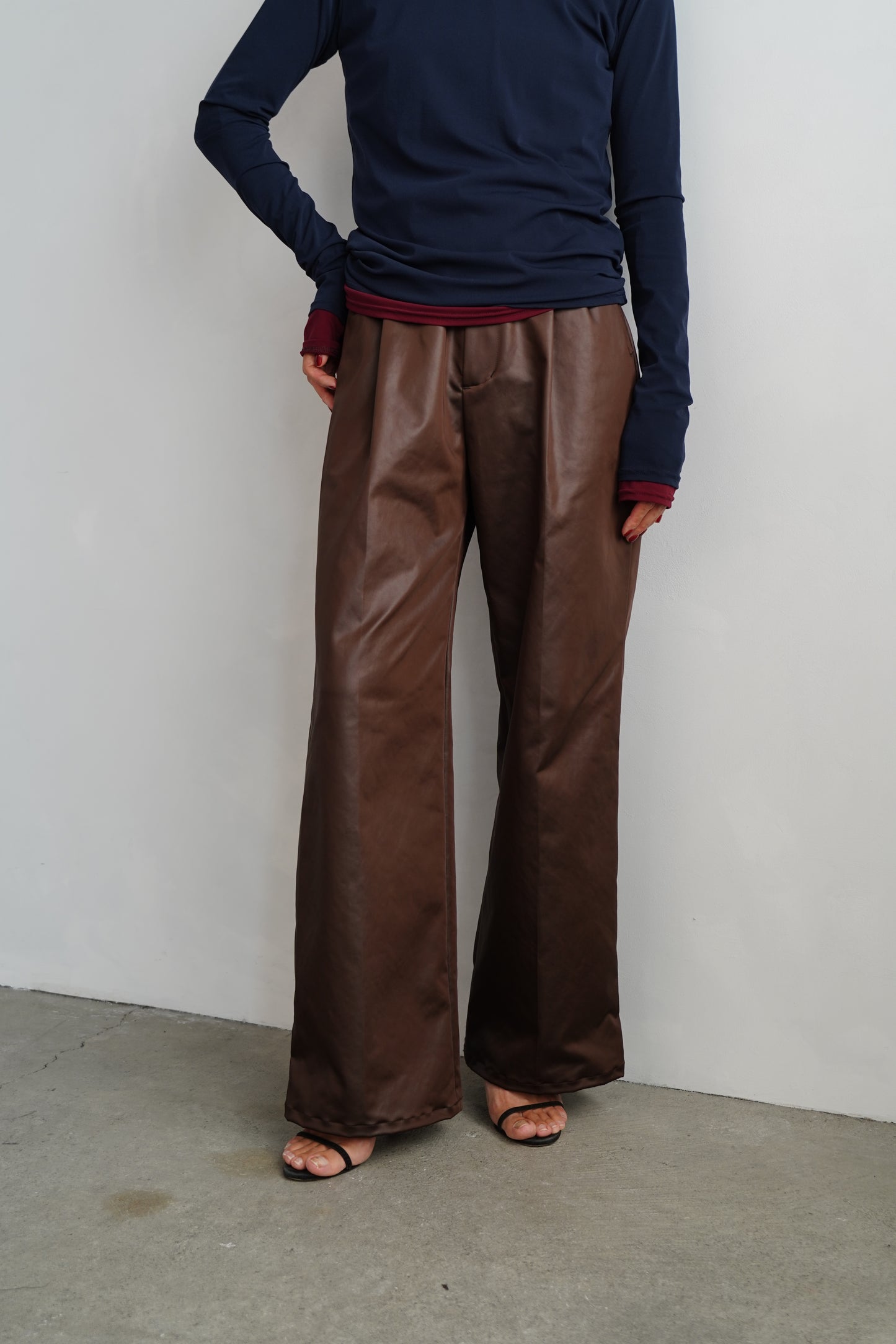 Arti Leather Pants / BROWN -10月25-31日発送-