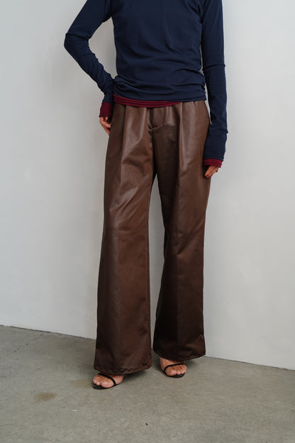 Arti Leather Pants / BROWN -10月25-31日発送-