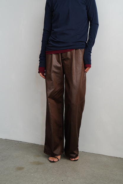 Arti Leather Pants / BROWN -10月25-31日発送-