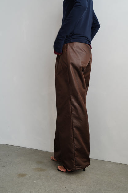 Arti Leather Pants / BROWN -10月25-31日発送-