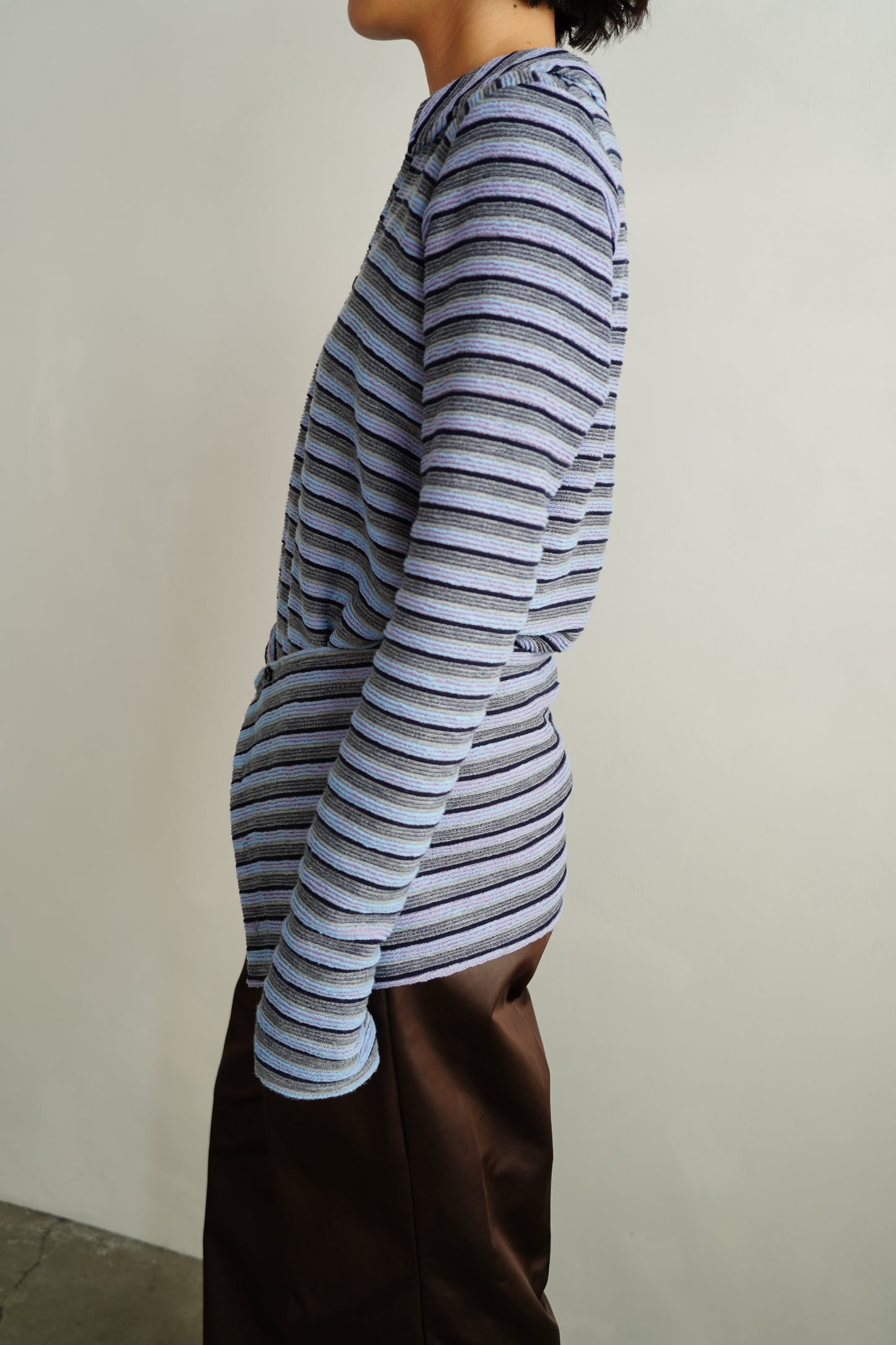 Multi Border Shirts / PURPLE