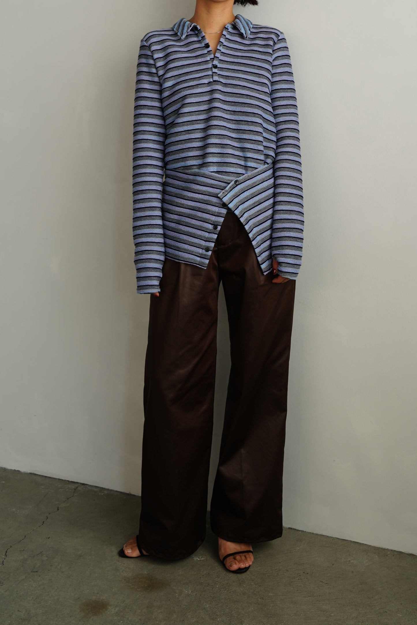 Multi Border Shirts / PURPLE