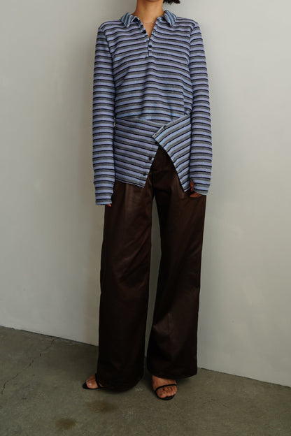 Multi Border Shirts / PURPLE