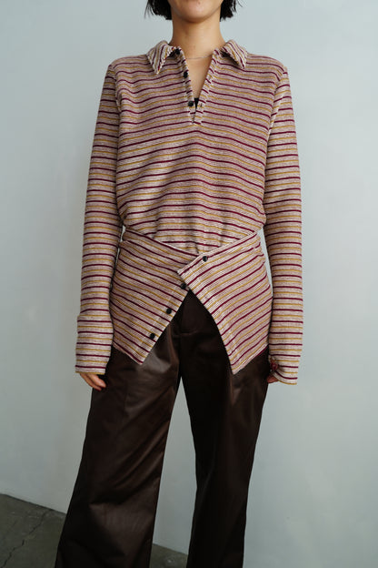 Multi Border Shirts / BROWN