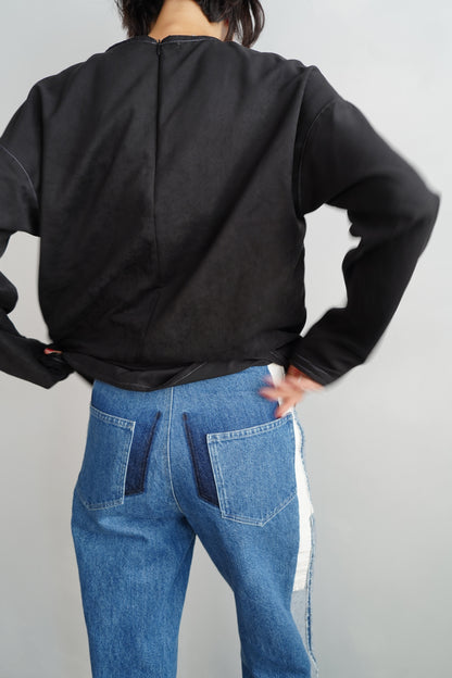 Soft Suedy Pullover / BLACK -10月20-25日発送-