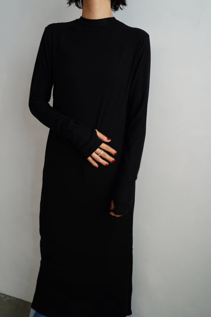 Smooth Sheer Onepiece / BLACK