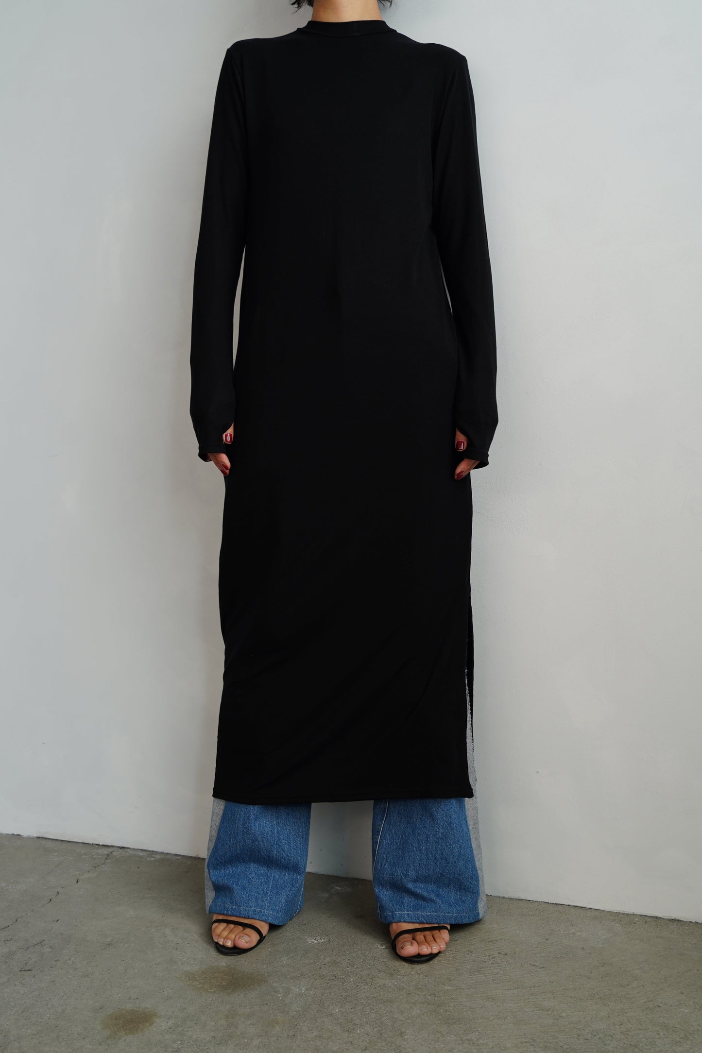 Smooth Sheer Onepiece / BLACK