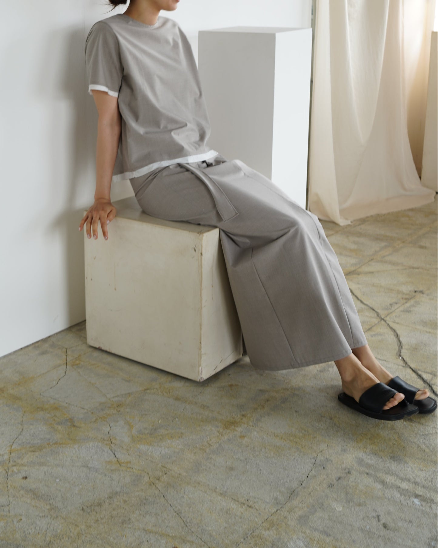 Essential Half Top / BEIGE -7月10-15日発送-