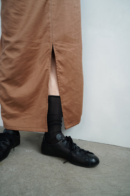Soft Suede Dress / BROWN -10月20-25日発送-