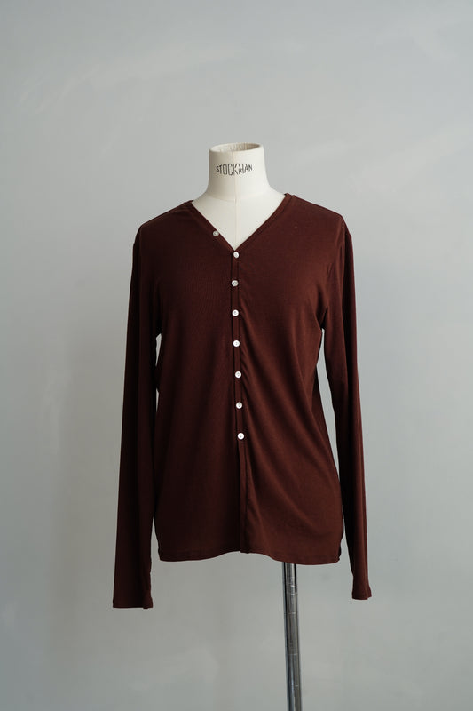 Powdery Cardigan / BROWN -10月24日発送-