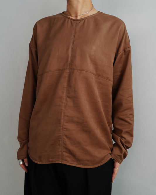 Soft Suedy Pullover / BROWN